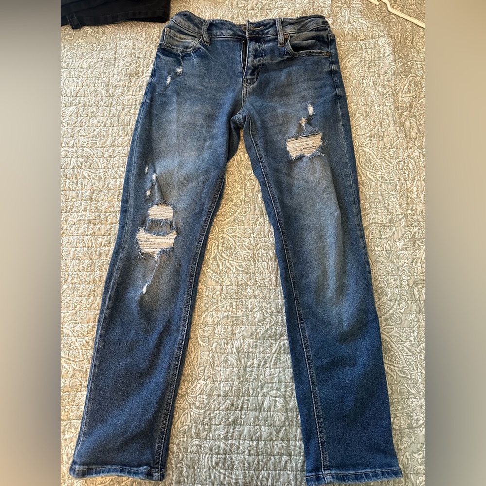 KanCan Dark Blue Distressed Skinny Jeans